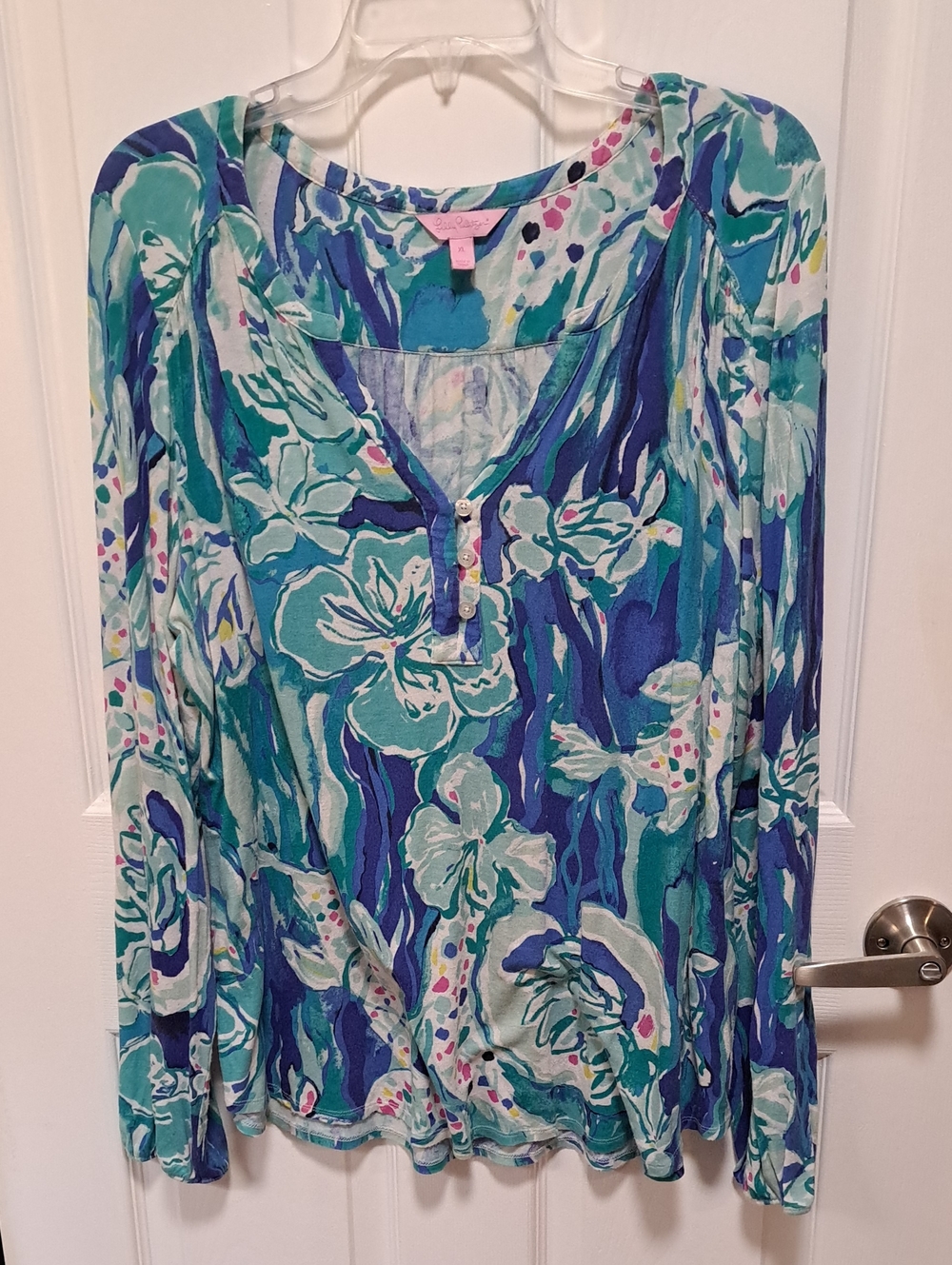 Lilly Pulitzer Lilias Top Aquatic Garden